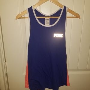VICTORIAS SECRET PINK racerback colorblock tank size XS